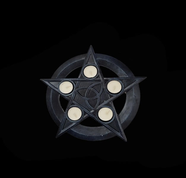 PENTACOLO DA ALTARE IN RESINA CON CERI CM 30 PENTACOLO DA ALTARE IN RESINA CON CERI CM 30