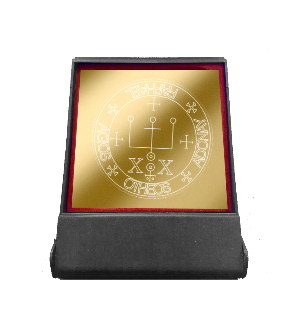 Plate Talisman of  Archangel Raphael - cm 8 x 8