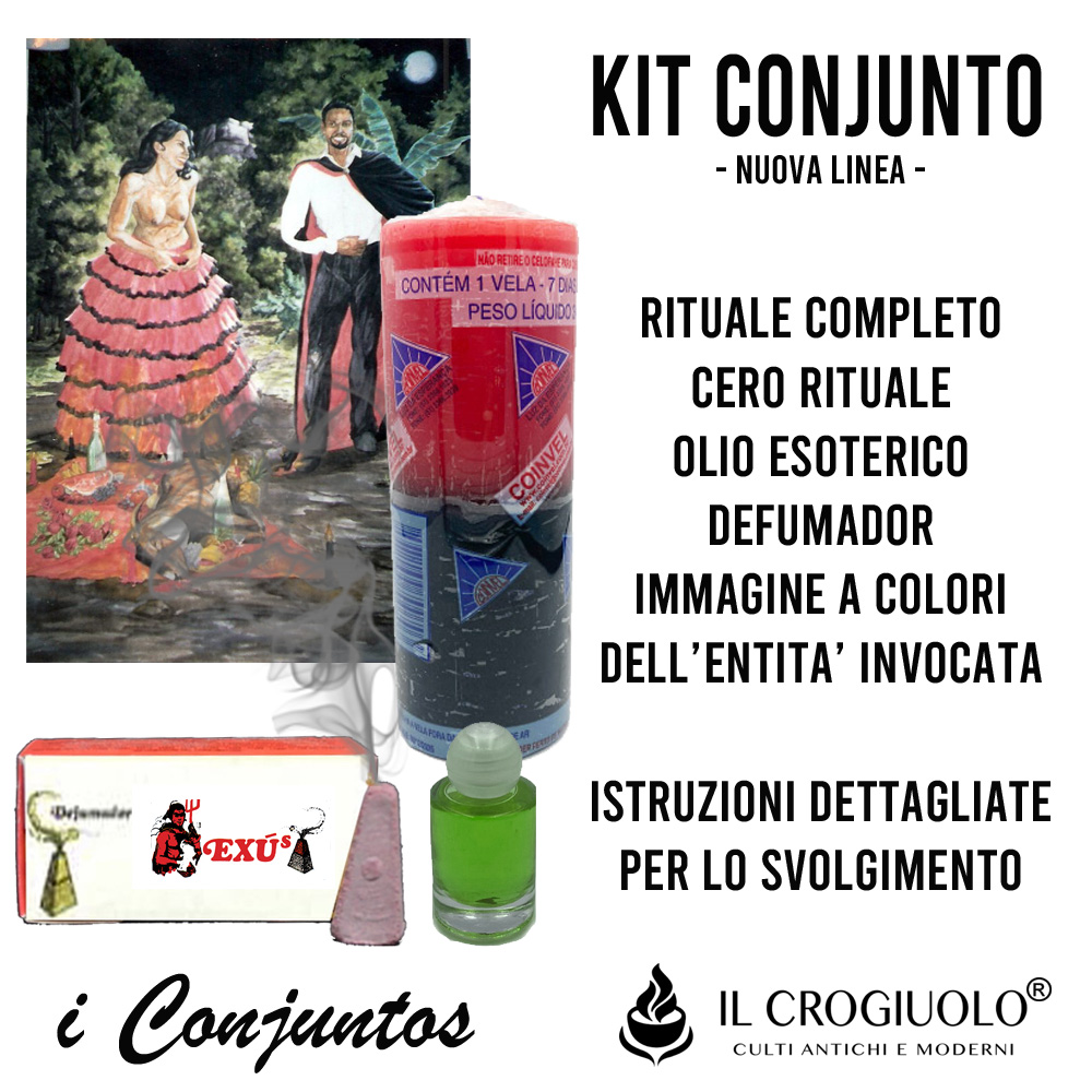 Kit Rituale - Conjunto  7 Dias - Candela Povo da Rua    rossa e nera