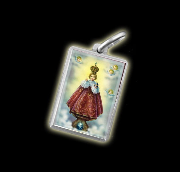 Medaglia - Immagine a colori BAMBINO DI PRAGA -  argento 925