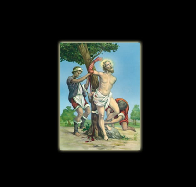 Saint Bartholomew - sublimation ON ALUMINUM 30 X 20 CM Saint Bartholomew - sublimation ON ALUMINUM 30 X 20 CM