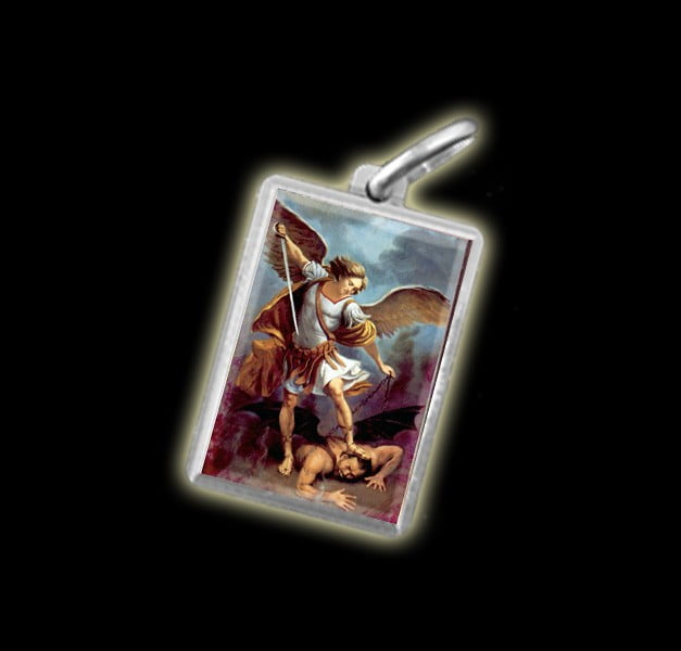 Medaglia - Immagine a colori SAN MICHELE ARCANGELO - argento 925