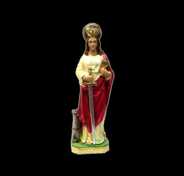 Plaster statue Santa Barbara cm 35 Plaster statue Santa Barbara cm 35