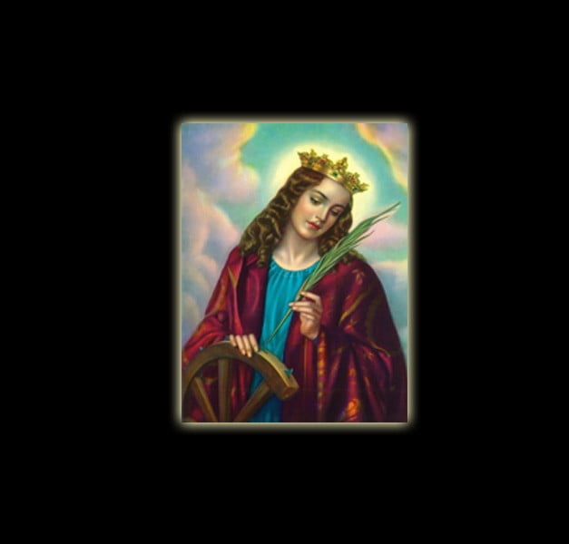 Saint Catherine from Alexandria - sublimation ON ALUMINUM 20 X 15 CM Saint Catherine from Alexandria - sublimation ON ALUMINUM 20 X 15 CM