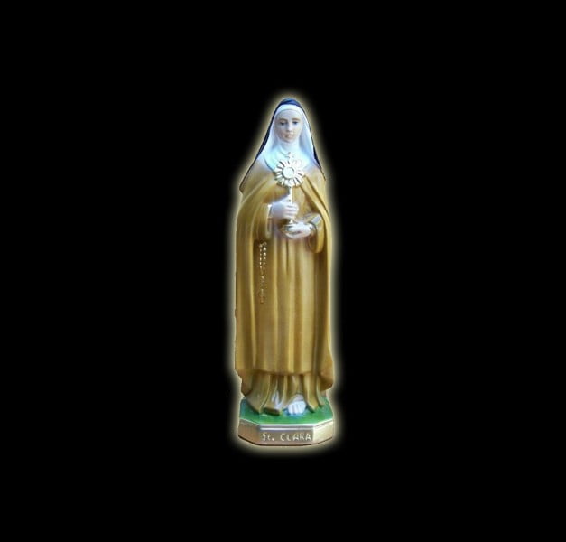 Plaster statue Saint Clara cm 21 Plaster statue Saint Clara cm 21