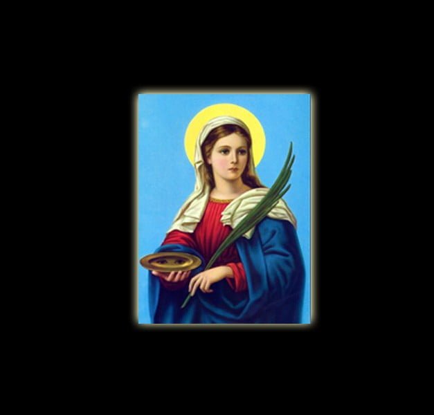 SANTA LUCIA - STAMPA SUBLIMATICA SU ALLUMINIO CM 30 X 20 SANTA LUCIA - STAMPA SUBLIMATICA SU ALLUMINIO CM 30 X 20