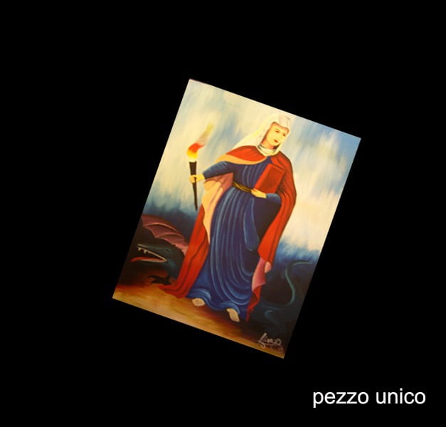 SAINT MARTHA CATHOLIC - HAND PAINTED ON CANVASS (OIL) CM 14X31 - SANTO DOMINGO SAINT MARTHA CATHOLIC - HAND PAINTED ON CANVASS (OIL) CM 14X31 - SANTO DOMINGO