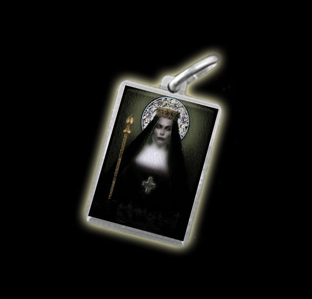 Medaglia - Immagine a colori SANTA RADEGONDA - argento 925 Medaglia - Immagine a colori SANTA RADEGONDA - argento 925