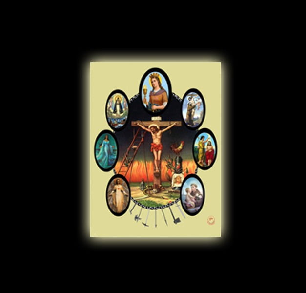 Seven African Powers - sublimation ON ALUMINUM 20 X 15 CM Seven African Powers - sublimation ON ALUMINUM 20 X 15 CM