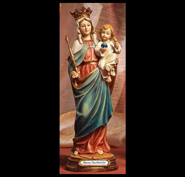Plaster statue Maria Ausiliatrice cm 41 Plaster statue Maria Ausiliatrice cm 41