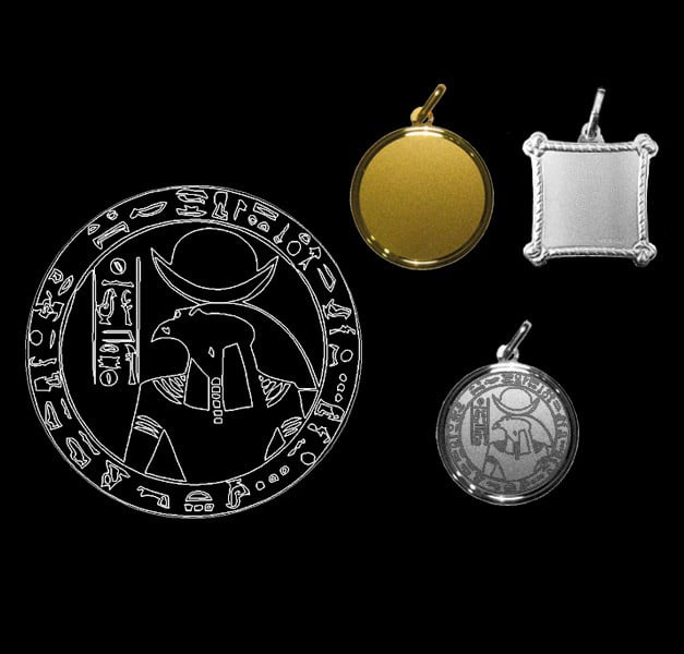 GOD KHONS TALISMANS SILVER 925 GR 3 GOD KHONS TALISMANS SILVER 925 GR 3