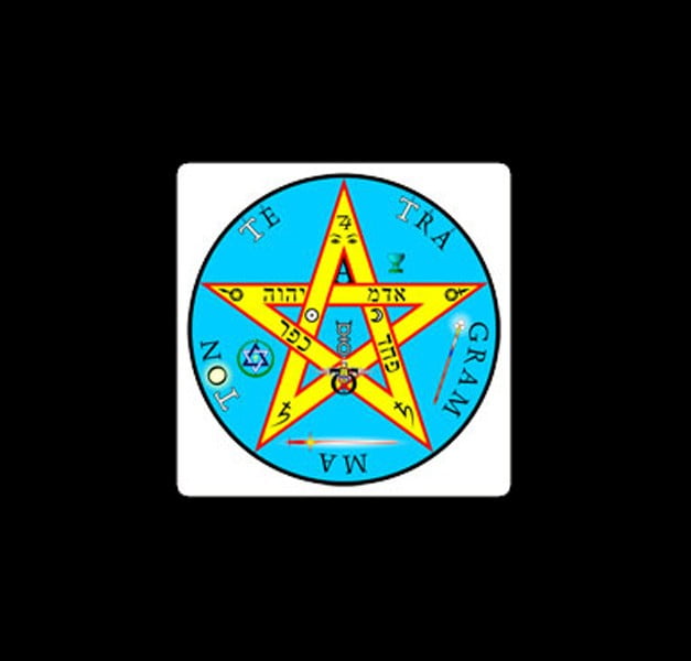 PENTACOLO DA ALTARE TETRAGRAMMATON CM 29X29 PENTACOLO DA ALTARE TETRAGRAMMATON CM 29X29