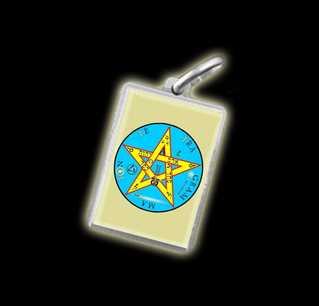 Medal - Coloured image TETRAGRAMMATON- silver 925 Medal - Coloured image TETRAGRAMMATON- silver 925