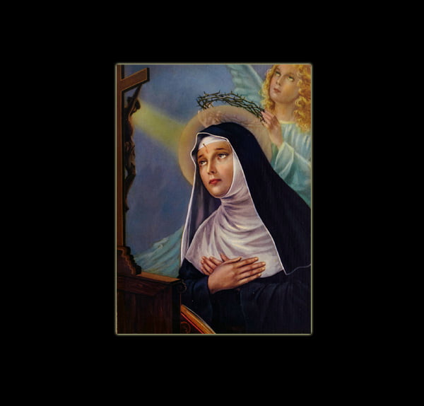 SAINT RITA  - sublimation on aluminium 30 X 20 CM