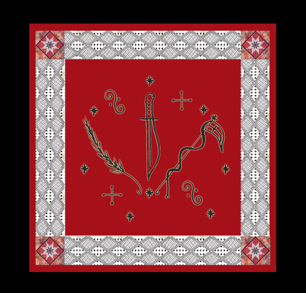 Panno cerimoniale Veve Papa Candelo Panno cerimoniale Veve Papa Candelo