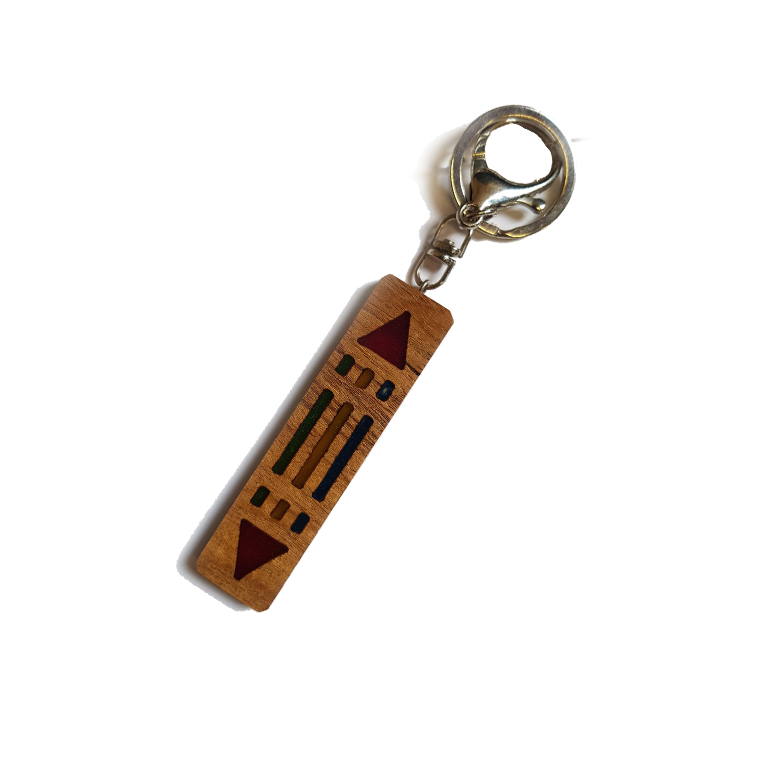 TEAK KARNAK KEYCHAIN TEAK KARNAK KEYCHAIN