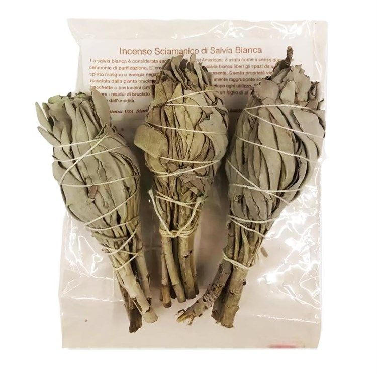 Incenso Sciamanico di Salvia bianca - 3 smudges Incenso Sciamanico di Salvia bianca - 3 smudges