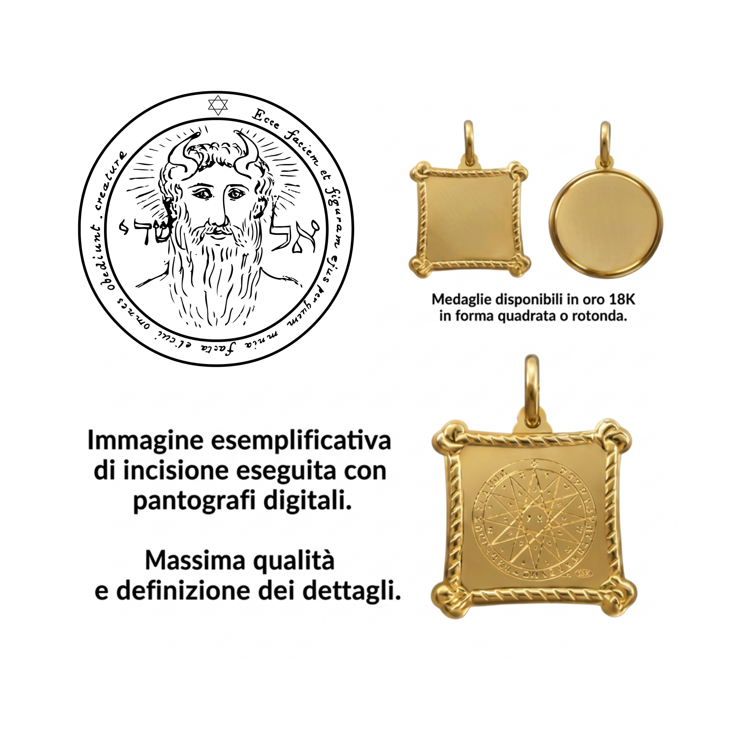 Il Primo Pentacolo del Sole in oro 18k