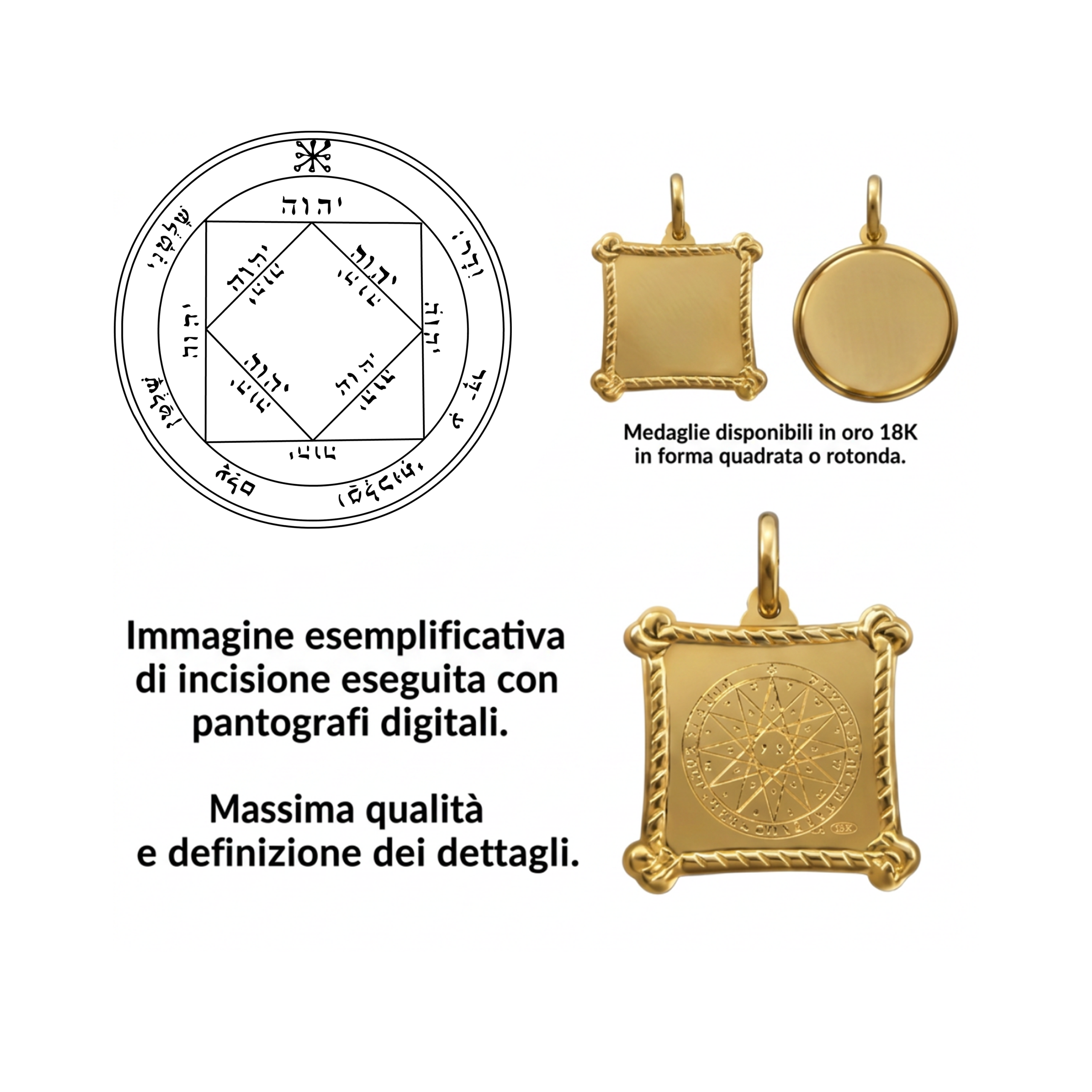 Il Terzo Pentacolo del Sole in oro 18k
