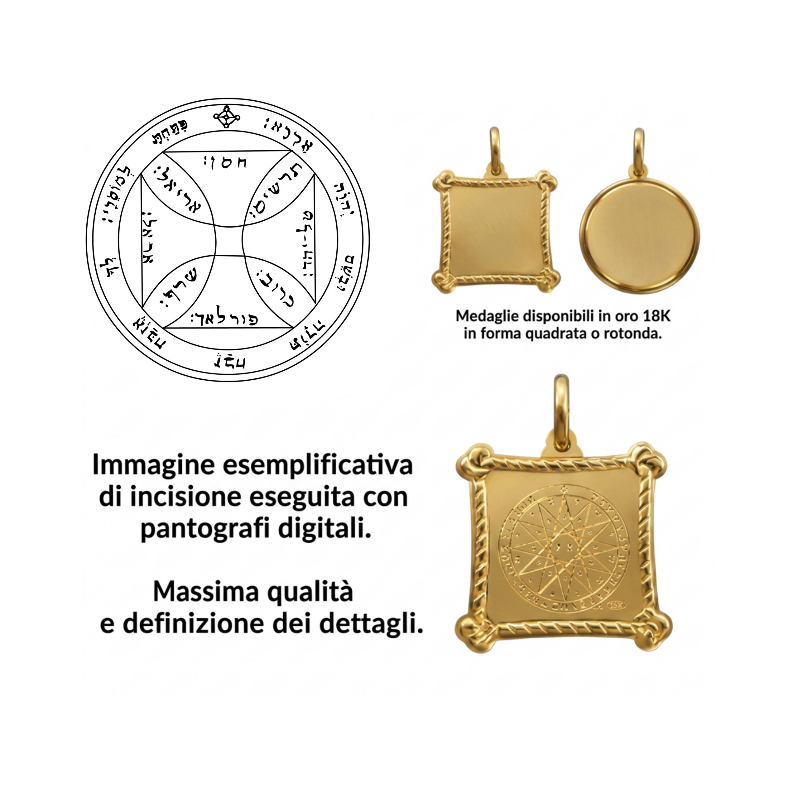 Il Settimo Pentacolo del Sole in oro 18k