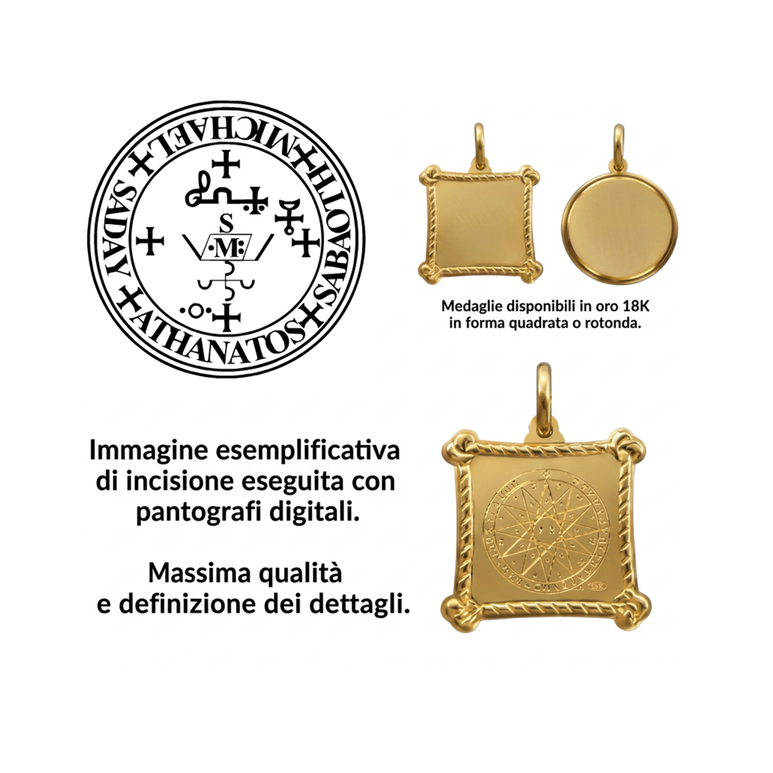 SIGILLO DELL'ARCANGELO MICHAEL in oro 18k