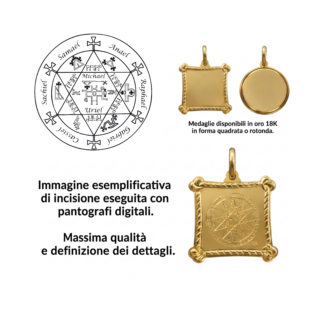 ESAGRAMMA ANGELICO – CORNELIO AGRIPPA – in oro 18k