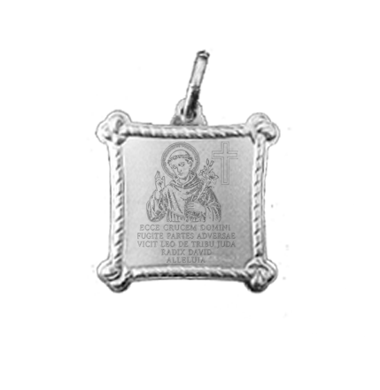 Medaglia Breve di Sant'Antonio in argento 925