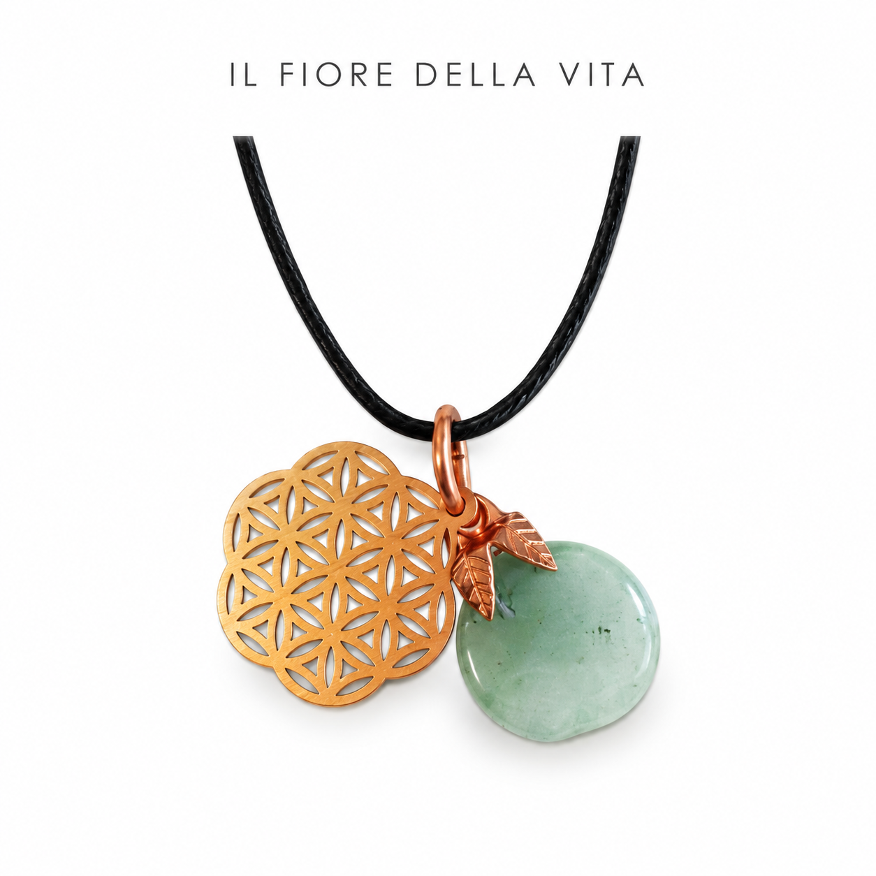 FIORE DELLA VITA – AMULETO CON PIETRA E MESSAGGIO - immagine 4