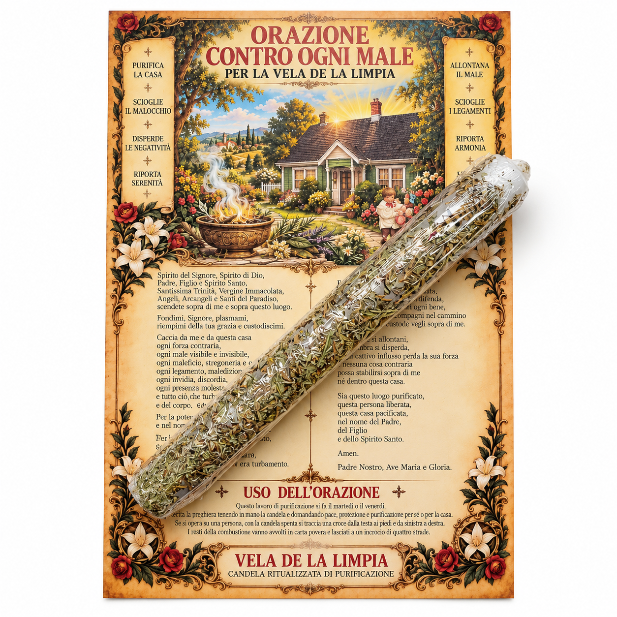 MAGIC CANDLE - RITUALIZED CANDLE DE LA LIMPIA - CLEANSING CANDLE